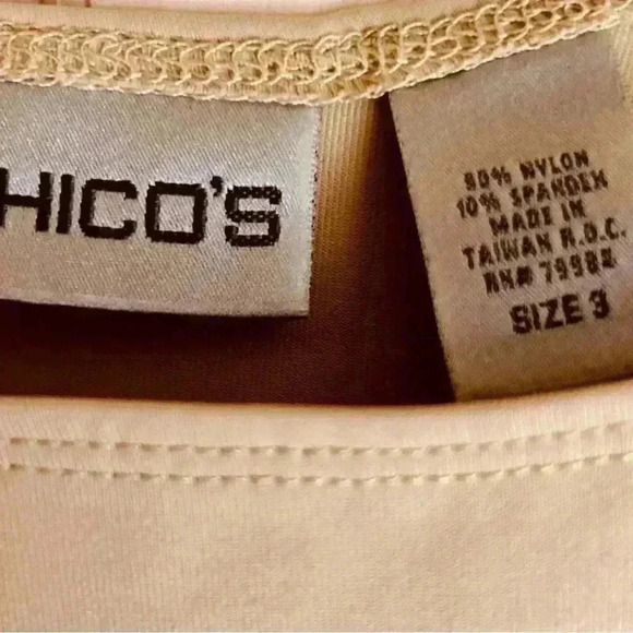 2-PIECE:  CHICO'S TUNIC BLOUSE AND UNDERPINNING SHELL, CHICO'S SIZE 3 LARGE - Picture 6 of 6